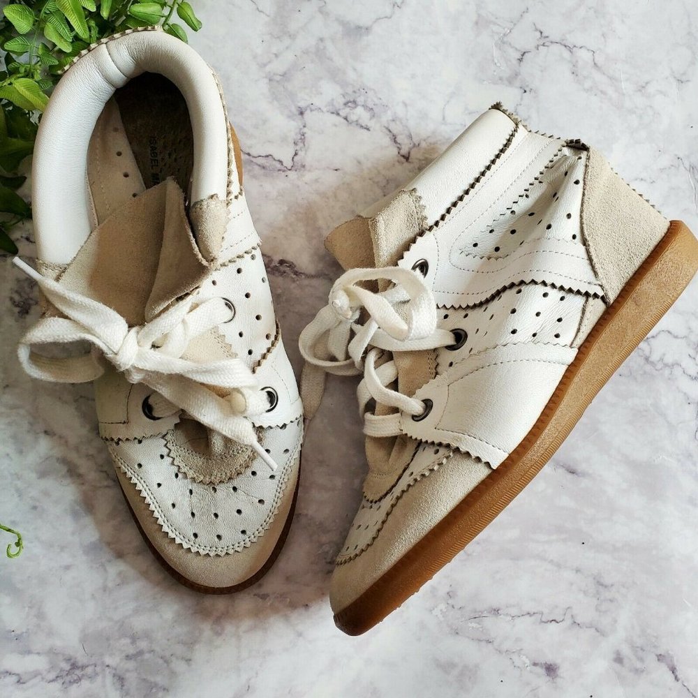 Isabel Marant Bobby Chalk Hidden Wedge Sneakers